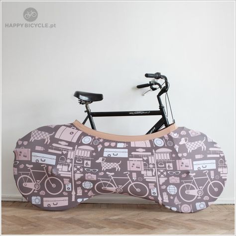 Velo Sock via HAPPY BICYCLE STORE. Click on the image to see more! Bicycle Store, Bike Cover, Bicycle Storage, Indoor Bike, Bike Basket, Cool Bike Accessories, Bicycle Maintenance, I Want To Ride My Bicycle, Bike Storage