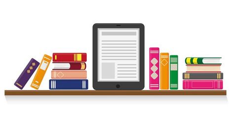 Digital Textbooks, Paper Book, On The Shelf, Premium Vector, The White, White Background, Shelves, Education, Books