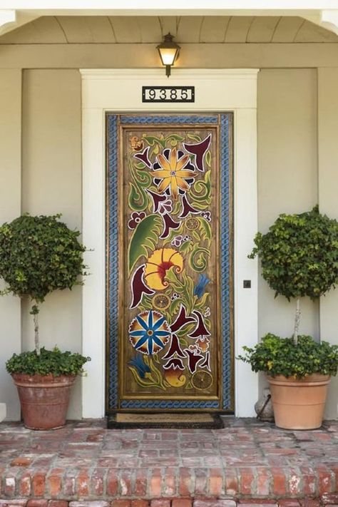 Floral Carved Farmhouse Entrance Front Door, Custom Size Barn Door, Rustic Interior Exterior Doors, Double or Single Door, Wood Art Decor - Etsy Ireland Home Front Door Design, Exterior Doors Double, Farmhouse Entrance, Wood Art Decor, American Interior Design, Unique Front Doors, House Front Door Design, Beautiful Front Doors, Interior Exterior Doors