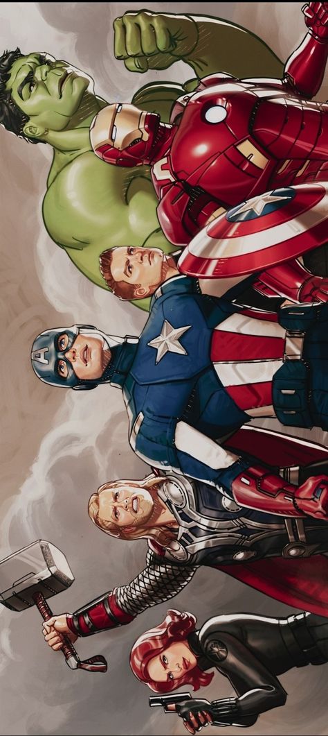 Avengers Team Wallpaper, Avengers Assemble Wallpaper, Marvel Studios Wallpaper, Marvel Heroes Wallpaper, Marvel Avengers Art, Avengers Comic Art, Iron Man And Spiderman, Ultimate Avengers, Avengers Headquarters