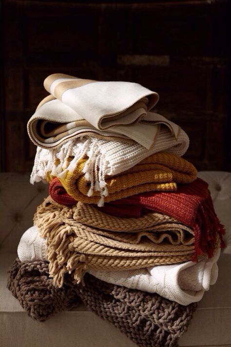 🍁 Autumn Tumblr, Cozy Throws, Warm Blankets, Baby Cold, Comfy Cozy, Autumn Home, Cozy Blankets, Pottery Barn, Tablescapes