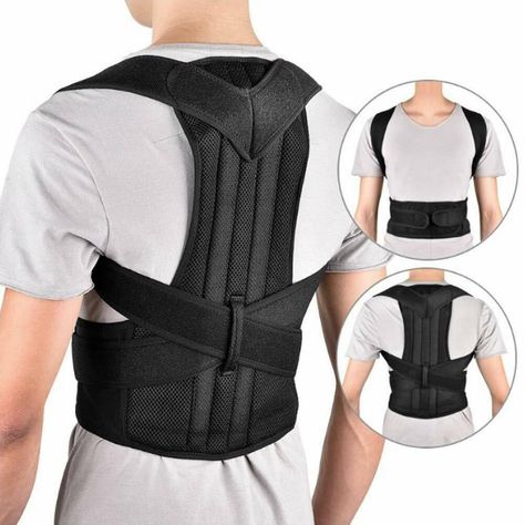 Posture Corrector Back Support Body Brace Wellness Lumbar Shoulder Support Belt Note:Back length:All size are the same,about 45cm Feature : HIGH QUALITY - Made of Neoprene, Elastic, Grid cloth which make it durable, breathable and comfortable wear BODY RESHAPE - The posture corrector give you the strong support to your&nbsp Back Corrector, Female Posture, Posture Correction Belt, Posture Correction Brace, Posture Corrector For Men, Shoulder Posture, Posture Brace, Back Posture Corrector, Shoulder Brace