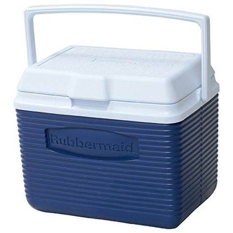 Rubbermaid Cooler / Ice Chest, 10-quart, Blue. For product & price info go to:  https://all4hiking.com/products/rubbermaid-cooler-ice-chest-10-quart-blue/ Emergency Go Bag, Lunch Box Cooler, Store Shelves Design, Small Cooler, Picnic Cooler Bag, Ice Chest Cooler, Camping Coolers, Cooler Accessories, Picnic Cooler