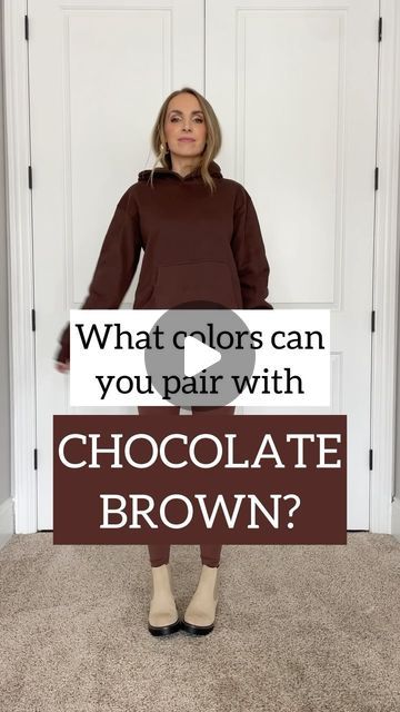 Merrick White / Style Educator on Instagram: "14 colors that pair beautifully with CHOCOLATE BROWN 🍫…which is your favorite color pairing?? Tell me! 👇🏼👇🏼 I’m shocked by this, but I think the powder blue is my favorite! 🤩 Chocolate brown is a classic color, but definitely trendy right now, so I had to try it for this month’s #merrickgetscolorful…it works with so many colors (and not just these…these are just 14 I had in my closet). The point of this #merrickgetscolorful series is to help you get out of your outfit color ruts and try new combos. It opens up a whole new world in your closet! 🌈 Comment below with the word LINK and I’ll send you links to all these outfits straight to your DMs ❤️ And check out more of these I’ve done before at #merrickgetscolorful 🌈" Chocolate Brown And White Outfit, Brown And Pink Combo Outfit, Chocolate Shirt Outfit, What Colors Go With Brown Outfits, Chocolate Color Combinations, Chocolate Brown Fall Outfit, Colors With Brown, Royal Blue And Brown Outfit, Powder Blue Outfit Color Combos