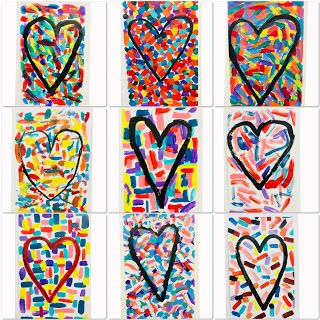 Kim & Karen: 2 Soul Sisters (Art Education Blog): Painting Confetti on Jim Dine Hearts Jim Dine Hearts, Jim Dine Art, Hand Hart, Art Room Doors, Heart Art Projects, Jim Dine, Exhibition Ideas, Harmony Day, Accordion Book