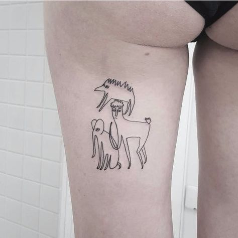 Ignorant style tattoo by Bianka Szlachta #BiankaSzlachta #ignorantstyle #folk #naive #linework #minimalistic 00 Tattoo, Ignorant Tattoos, Ignorant Style Tattoo, Small Tattoo Ideas, Weird Tattoos, Style Tattoo, Horse Tattoo, Funny Tattoos, Baby Tattoos