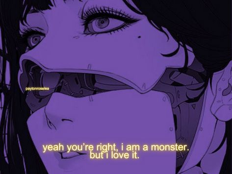 #90sanime #aesthetic #grunge Losing My Mind Aesthetic, Pinup Quotes, Pin Up Quotes, Purple Aesthetics, I Crave You, Witch Wallpaper, Color Core, Purple Vibe, Anime Drawing Books