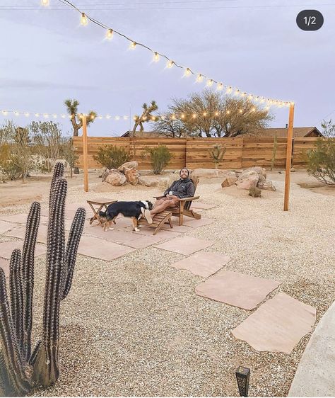 Yardzen Backyard, Desert Patio, Desert Backyard, Arizona Backyard, Backyard Creations, Easy Patio, Cheap Backyard, Backyard Water Feature, Patio Inspiration