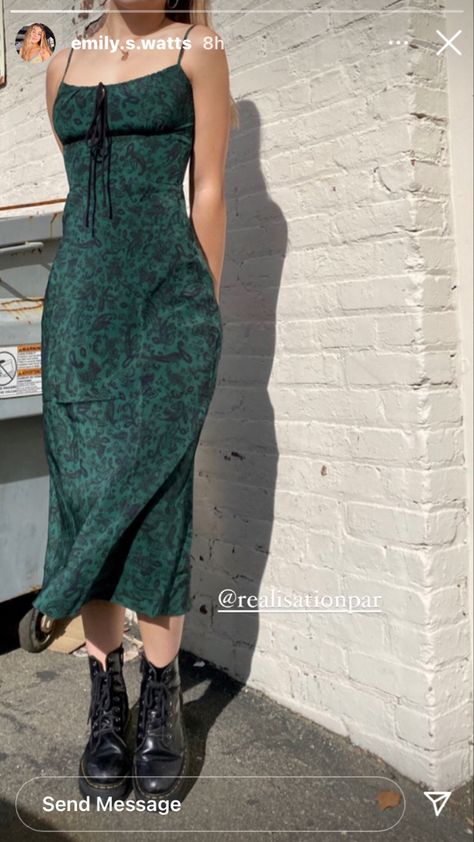 Dresses Grunge Aesthetic, Special Ocassion Outfit, Maxi Dress Aesthetic Outfit, Dark Sundress Aesthetic, 2000s Grunge Dress, Thrifted Dress Aesthetic, Soft Grunge Dress Outfits, Summer Dress Grunge, Grunge Summer Dress Outfits