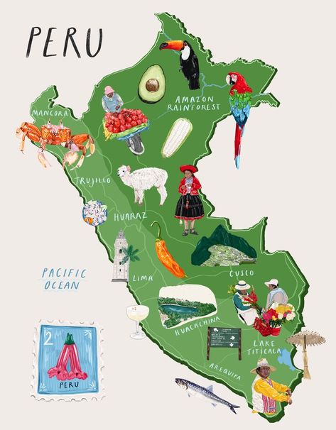 Illustrated map of Peru
Peru illustration
Illustrated map
Map
People illustration
Travel illustration
Map illustration
Peru Peru Art, Peru Symbols, Peru Aesthetic, Machu Picchu Drawing, Peru Poster, Peru Map Illustration, Peru Stickers, Peru Map, Cartoon Map