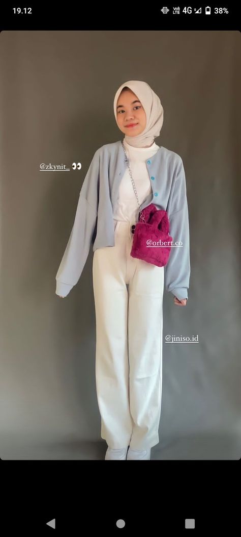 Outfit Cardigan Hijab, Cardigan Outfit Hijab, Cardigan Hijab, Ootd Cardigan, Ootd Lebaran, Outfit Hijab Casual, Outfit Cardigan, Celana Jeans, Cardigan Crop