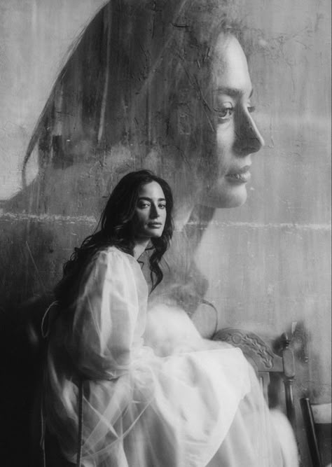 Double Exposure Portrait, Becoming A Woman, Woman In Love, Double Exposition, Double Exposure Photography, Fine Art Portrait Photography, I Am A Woman, Art Photography Portrait, Woman Walking