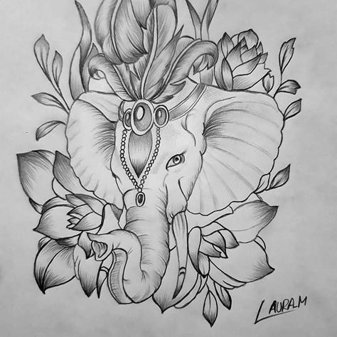 Indian Elephant Tattoo, Dragon Claws, Third Eye Tattoos, Crazy Tattoos, Mary Tattoo, Tattoos For Women Flowers, Tattoos For Black Skin, Red Ink Tattoos, Heart Tattoo Designs