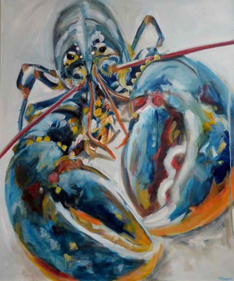 Michelle Parsons, Lobster Painting, Crab Painting, Lobster Art, Octopus Painting, Charleston Art, Blue Lobster, Crab Art, Sea Life Art