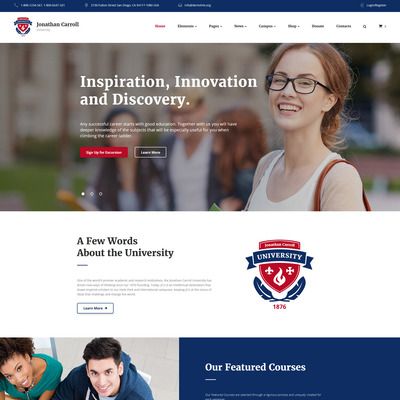 University Responsive Website Template University Website Design, Design University, Best Website Templates, Online Web Design, Web Design Quotes, Wix Templates, Website Template Design, Simple Website, Portfolio Web Design