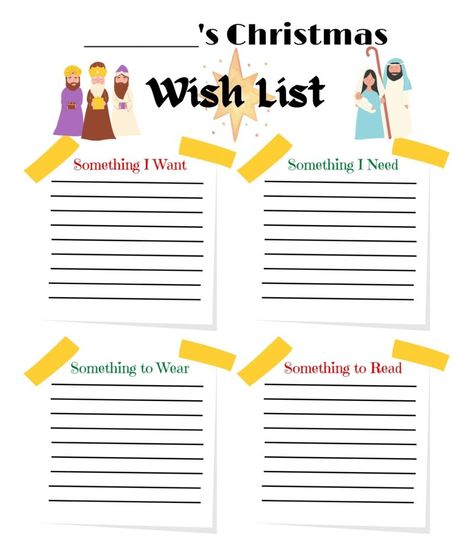 Free Printable "Want, Need, Wear, Read" Christmas Wish List - Christmas List Printable, Want Need Wear Read, Christmas Wish List Template, Christmas Romance Books, Something To Read, Christmas Background Images, Christmas Romance, Christmas Wish List, Christmas Wish