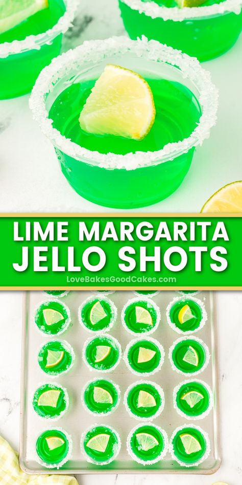 Lime Margarita Jello Shots pin collage Lime Margarita Jello Shots, Margarita Shots, Lime Jello Shots, Tequila Jello Shots, Margarita Jello, Margarita Jello Shots, Halloween Jello Shots, Margarita Tequila, Best Margarita