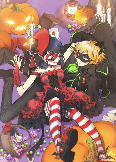 Miraculous One-Shots - The hearts of Halloween 🎃 - Wattpad Miraculous Ladybug Chat Noir, Miraculous Fanart, Ladybug E Catnoir, Ladybug Und Cat Noir, Marinette Et Adrien, Catty Noir, Marinette And Adrien, Miraculous Ladybug Fan Art, Miraculous Ladybug Anime