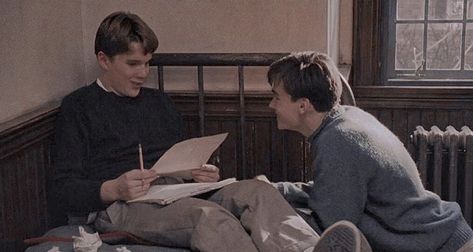 neil & todd! Todd And Neil, Dead Poets Society Movie, Todd Anderson, Neil Perry, Dead Poets Society, Love U So Much, Incorrect Quotes, Love U, In The Woods