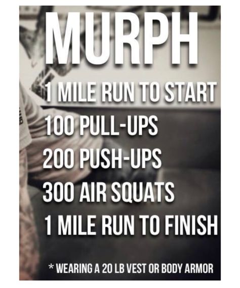 Why I did Murph every Monday for 24 weeks Murph Workout, Hero Workouts, Crossfit Workouts Wod, Hero Wod, Crossfit Workouts At Home, Crossfit At Home, Exercise Workouts, Michael Murphy, Wod Workout