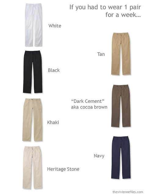 Which color will you choose for your pants? Capsule Wardrobe Pants, Celana Khaki, Colored Pants Outfits, Mix And Match Outfits Hijab, Shape Dress, The Vivienne Files, Vivienne Files, Beige Pants, The Vivienne