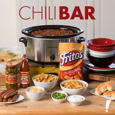 Chili Bar Party, Birthday Ideas For Men, Candy Bar Decoracion, Game Night Food, Chili Bar, Birthday Planner, Nacho Bar, Bowl Party Food, Bonfire Party