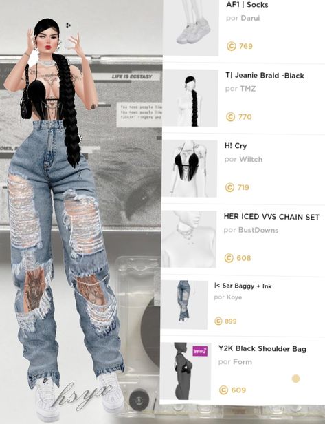 Imvu Outfits Ideas Baddie, Fit Imvu, Imvu Avatar Ideas, Imvu Outfits Ideas, Imvu Fits, Imvu Outfits, Imvu Outfits Ideas Cute, Virtual Girl, Sims 4 Collections