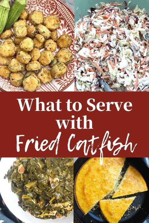 Fish Fry Sides, Southern Coleslaw, Oven Baked French Fries, Southern Fried Catfish, Deep Fried Fish, Southern Potato Salad, Crispy Recipes, Salads To Go, Easy Potato Salad