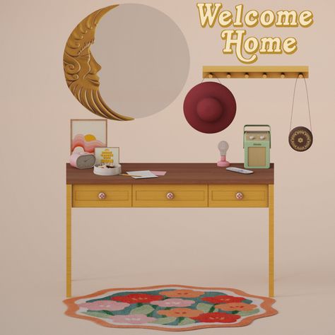 Welcome Home Set | Mechtasims Sims Entryway, Sims Love, Cc Patreon, Cat Light, Sims 4 Cc Folder, The Sims 4 Download, Sims 4 Cc Furniture, Ceramic Tray, Sims 4 Build