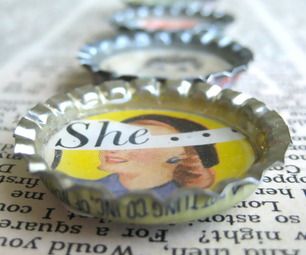 How to Make Vintage Bottlecap Magnets Homemade Magnets, Vintage Magnets, Recycle Projects, Bottle Cap Projects, Bottle Cap Magnets, Diy Magnets, Magnet Crafts, Bottle Cap Crafts, Hemp Bracelets