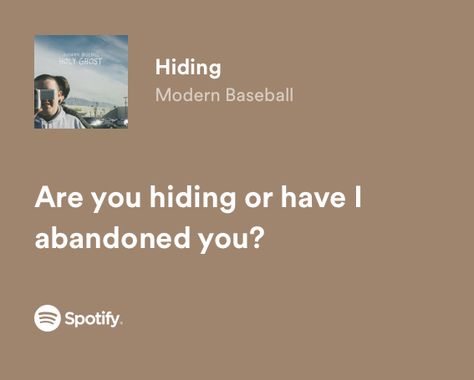 Modern Baseball Lyrics, Haunted Lyrics Taylor Swift, Bryan Adams Lyrics, Mcr Lyrics Spotify, Modern Baseball, Fall Out Boy Songs, Midwest Emo, Living Dead, Holy Ghost