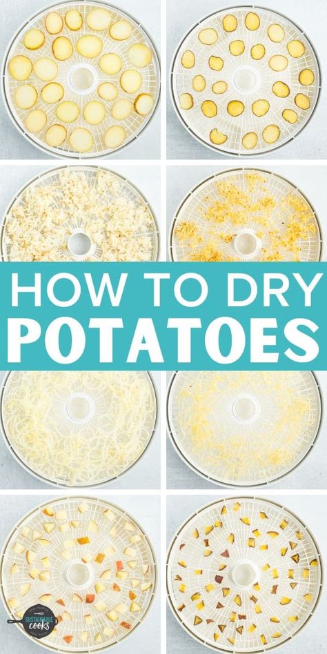 Dehydrating Potato Slices, Drying Potatoes For Storage, How To Dehydrate Potatoes In A Dehydrator, Diy Dehydrated Potato Flakes, Dehydrate Potatoes Food Storage, Dehydrated Shepards Pie, Dehydrating For Beginners, How To Dehydrate Vegetables, Dehydrated Potato Chips