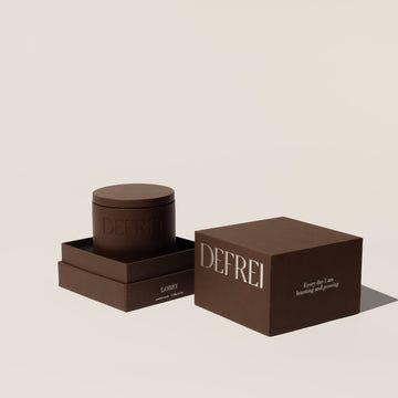 DEFREI | plant based luxury scented candles hand poured in the uk Luxury Candle Packaging Design, Candle Box Design, Concrete Candles, Candle Packaging Design, Candle Brand, Perfume Packaging, Concrete Candle, Scented Candles Luxury, Beauty Of Life