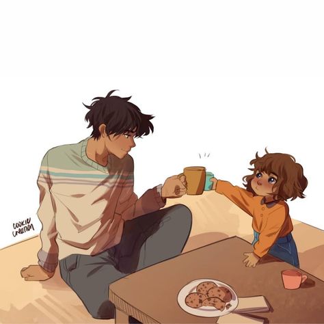 Percy and Estelle because honestly I love this types of fan arts  (Do show some love to the original artist) Percabeth Fluff, Percy And Estelle, Percy Jackson Fanart, Rachel Elizabeth Dare, Hazel Levesque, Zio Rick, Rick Riordan Series, All The Bright Places, Frank Zhang