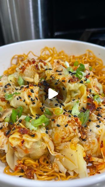 Joedy Tran on Instagram: "Spicy oil wonton with egg noodles…..Scroll back a few post for full wonton and sauce recipe. #nuocmamafoods #wonton #eggnoodles #noodle #chilioil" Ramen Noodles With Wontons, Wonton Meals, Wonton Stir Fry, Noddle Recipes, Seafood Ramen, Wonton Noodle Soup, Wonton Noodles, Chicken Wontons, Fried Wontons