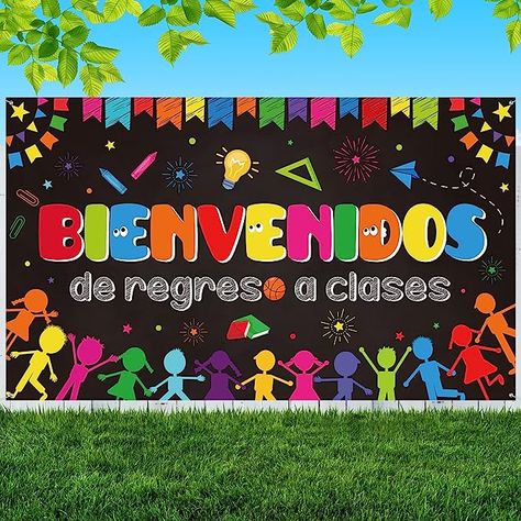 Wall Decoration For School, First Day Of School Banner, Welcome Back To School Banner, Photo Booth Wall, Back To School Banner, Welcome Banners, Welcome Home Banners, Classroom Banner, School Banner