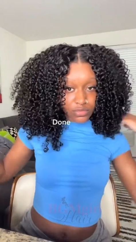 Curly Short Bob, Human Hair Bob Wigs, Curl Tutorial, Color Wigs, Curly Hair Care Routine, Mixed Curly Hair, Curly Hair Videos, Quick Natural Hair Styles, Curly Short