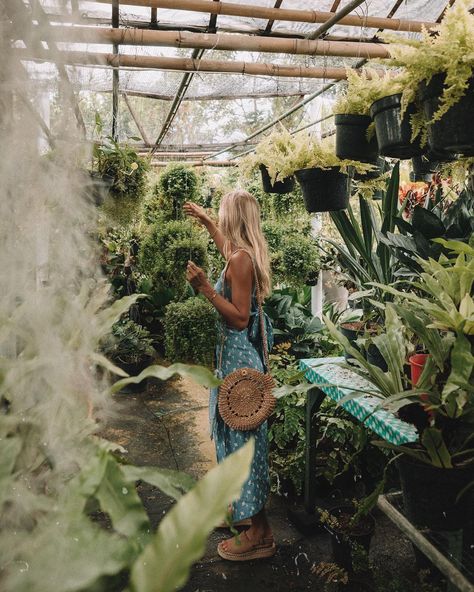 Ellie Bullen, Botanical Garden Photo Shoot, Greenhouse Pictures, Eat More Plants, Editing Presets, College Graduation Pictures Poses, Botanical Fashion, Gardening Photography, Nursery Pictures