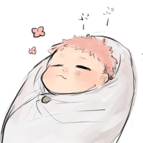 Itadori Nanami, Sukuna And Baby Yuji, Baby Yuji Itadori, Baby Itadori, Yuji Cute Fanart, Baby Yuuji Itadori, Baby Yuji Itadori Fanart, Baby Yuuji, Baby Yuji