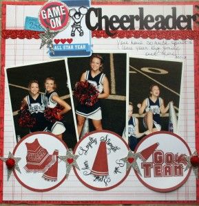 Scrapbooking Dance, Scrapbooking Sports, School Scrapbook Layouts, Cheer Leading, Scrapbook Design Layout, Christmas Scrapbook Layouts, Scrapping Ideas, Homemade Birthday Cards, School Scrapbook