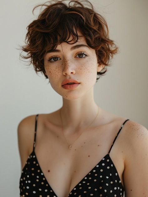 Trendy Pixie Cut Styles for Wavy Hair: Chic and Effortless Looks Super Short Wavy Hair, 360 Short Haircut, Pixie Haircut For Wavy Hair, Messy Short Hairstyle Women, Pixie Cut Women, Styles For Wavy Hair, Pixie Cut Wavy Hair, Curly Pixie Haircut, Wavy Pixie Haircut