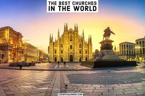 The best churches in the world Milan Cathedral, Colorful Cottage, Gothic Design, Baroque Architecture, Hagia Sophia, Westminster Abbey, Beautiful Villages, Most Beautiful Cities, 14th Century