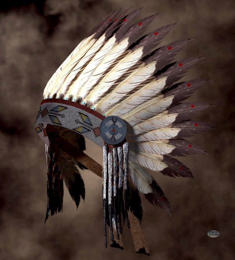 Native American Headdress Tattoo, India Girl, Native American Wall Art, Native Tattoos, Native American Decor, Native American Headdress, Native American Images, Native American Chief, Native American Clothing