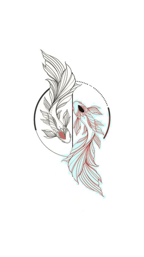 Koi Tattoo Design, Koi Fish Drawing, Cool Symbols, Fish Drawing, Koi Tattoo, Fish Drawings, Koi Fish, Tattoo Design, Koi