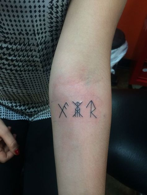 Good luck, health&vitality, and success runes tattoo.: Viking Letters, Runic Tattoo, Swedish Tattoo, Nordic Tattoos, Runes Tattoo, Tato Geometris, Scandinavian Tattoo, Abstract Art Tattoo, Luck Tattoo