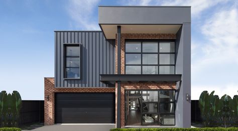 Soho with Paramount Facade by Masterton Homes Boxhill Box Hill, New York Loft, Steel Beams, Granny Flat, Industrial Loft, Brickwork, Ceiling Windows, Gas Fireplace, First Home