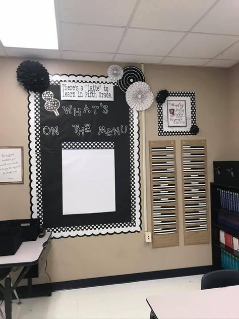 Junior High Classroom, High School History Classroom, Classroom Shop, Stars Classroom, High School Math Classroom, Sped Classroom, Ladybug Theme, Black Accent Walls, Classroom Makeover