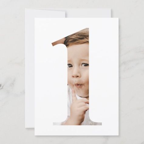 $2.95 | Simple Minimalist Photo Number One First Birthday #baby, first, one, first birthday, minimal, minimalist, simple, number one, stylish, 1st birthday Simple 1st Birthday Party Boy, Birthday Minimal, Baby Birthday Party Theme, Boys 1st Birthday Party Ideas, First Birthday Pictures, One Year Birthday, Photo Birthday Invitations, Minimalist Photos, Fiesta Birthday