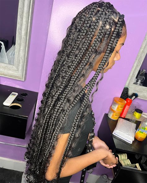 Kids Box Braids With Color, Kids Box Braids Styles, Goddess Braids For Kids, Braid Styles For Kids, Kids Goddess Braids, Braided Knots, Box Braids For Kids, Box Braid Styles, Colorful Braids