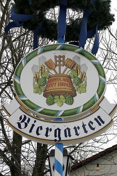 Biergarten Sign Germany / Click on the history of the (beer-garden), interesting. German Biergarten, German Things, Beautiful Germany, Metal Signage, Storefront Signs, Travel Germany, Oktoberfest Party, Pub Signs, Fun Signs